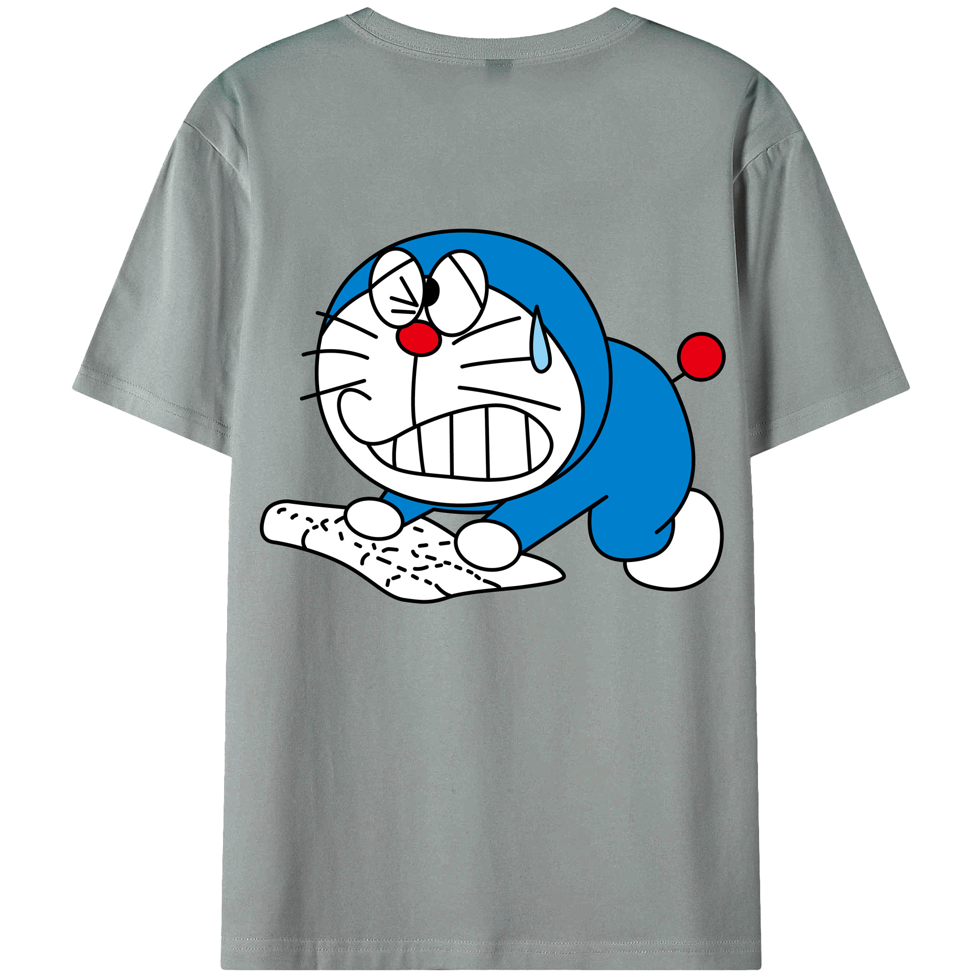 （画像用） ドラえもん Doraemon 綿100％ メンズ半袖Tシャツ（バックプリント） 通気性